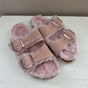 Birkenstock Kids Arizona Sherling Flat Sandals